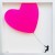 Balloon Heart on Glass HOT PINK