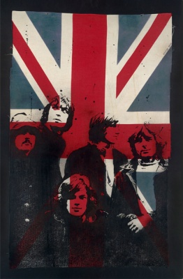 Pink Floyd On Vintage Union Jack