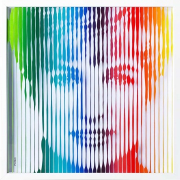 Princess Diana (Rainbow) Original Painting on Glass