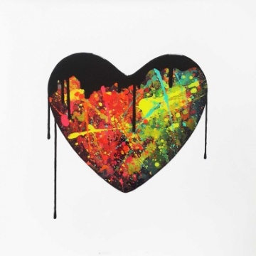 Original Resin Heart - Big splash