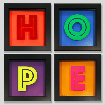 HOPE Original Painting on Glass