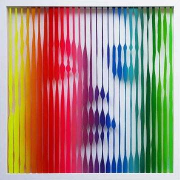 Kate Moss (Rainbow) Original Painting on Glass