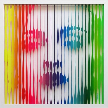 Madonna (Rainbow) Original Painting on Glass