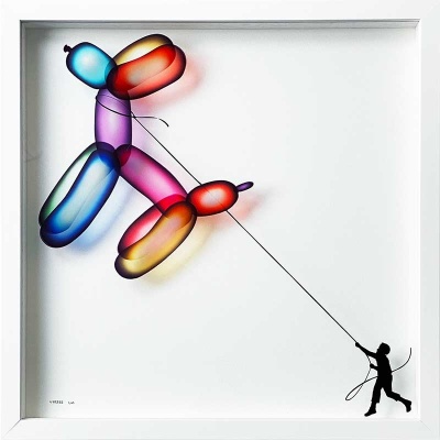Balloon Dog 5 Painting on Glass