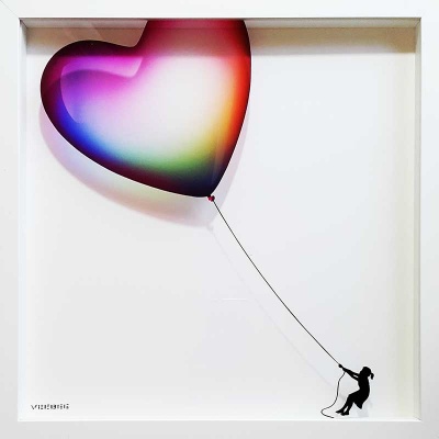 Balloon Heart on Glass - Limited Edition of 10