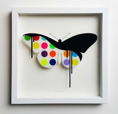 ORIGINAL - Glass Butterfly: Candy 34x34 cm