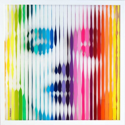 Marilyn (Rainbow) Original Painting on Glass