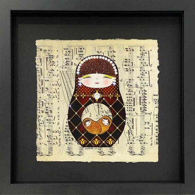 Russian doll Mixed Media Original